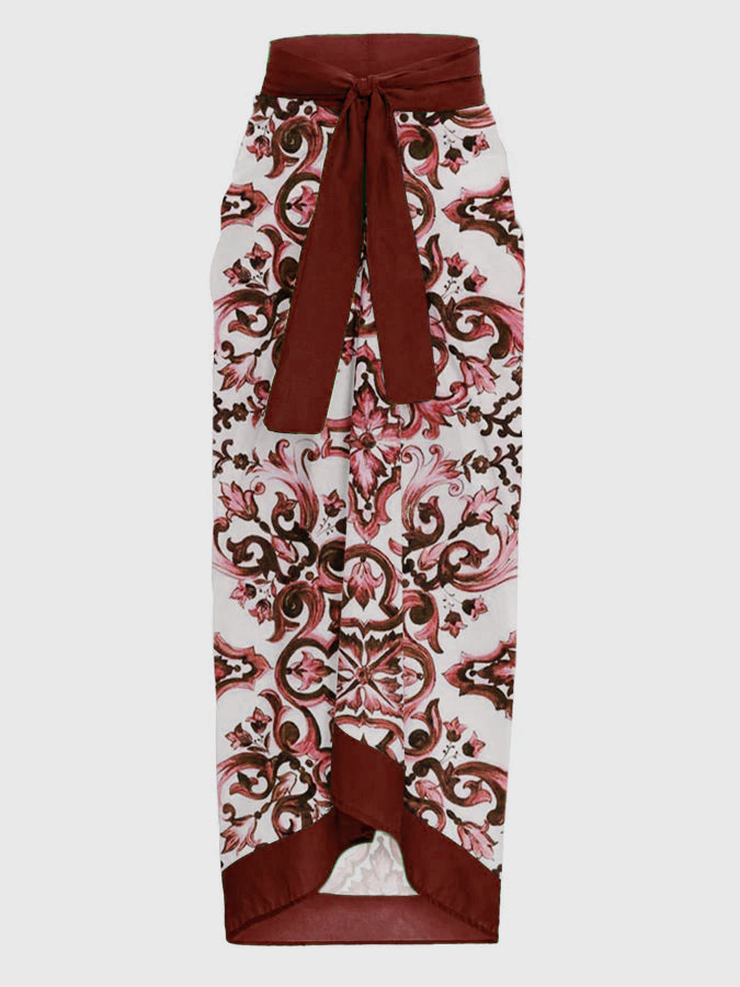 Printed Fashion One Piece Swimsuit and Cover up