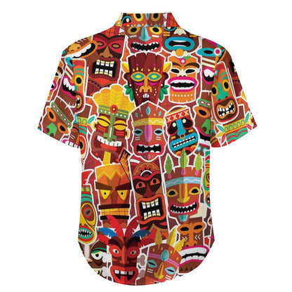 Men's Abstract Print Short Sleeve Shirt  2305106440