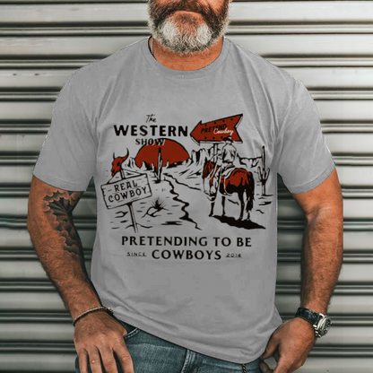 Western Show Men's Casual Printed T-Shirt