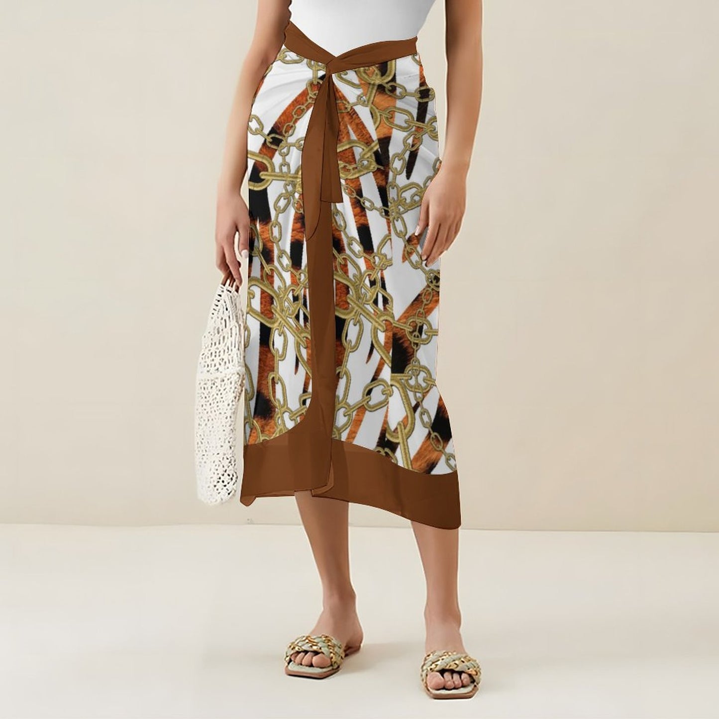 Casual Printed One-Piece Swimsuit And Cover Up 2305102689