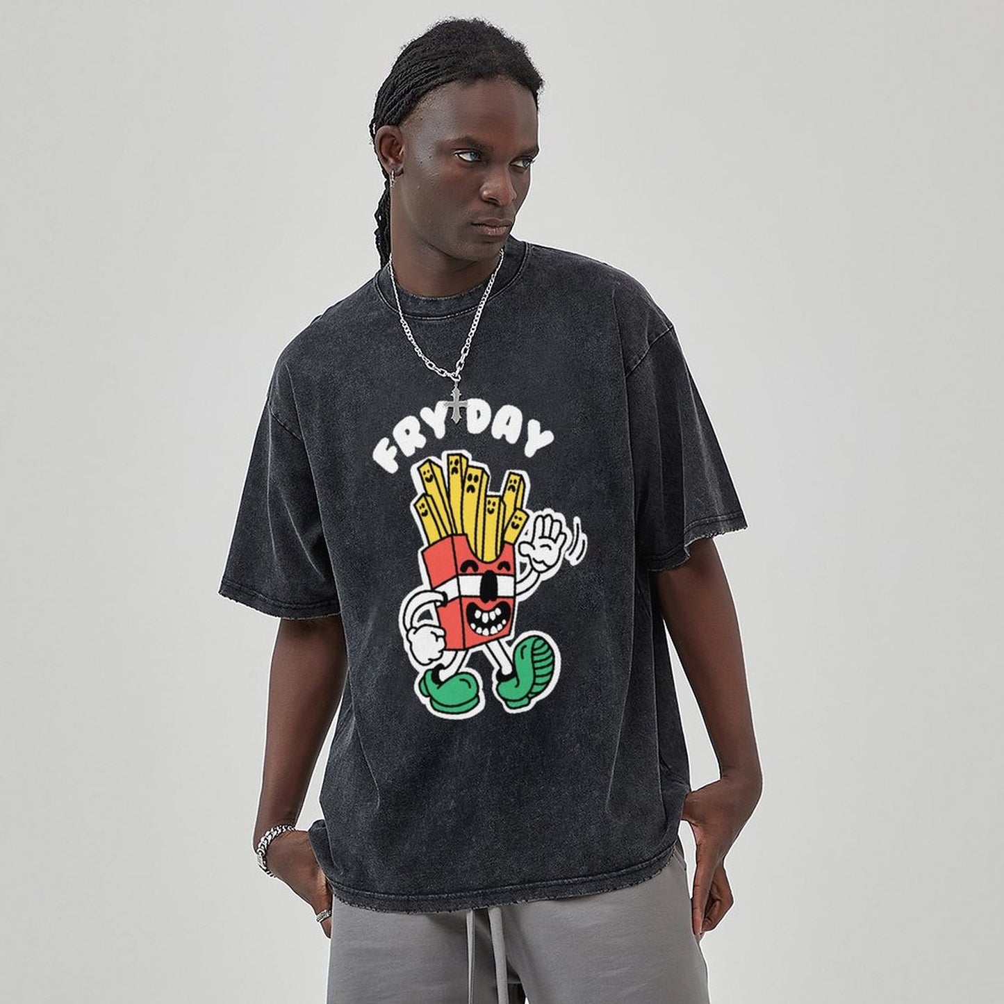 Unisex Vintage Solid Wash T-Shirts 2305103535