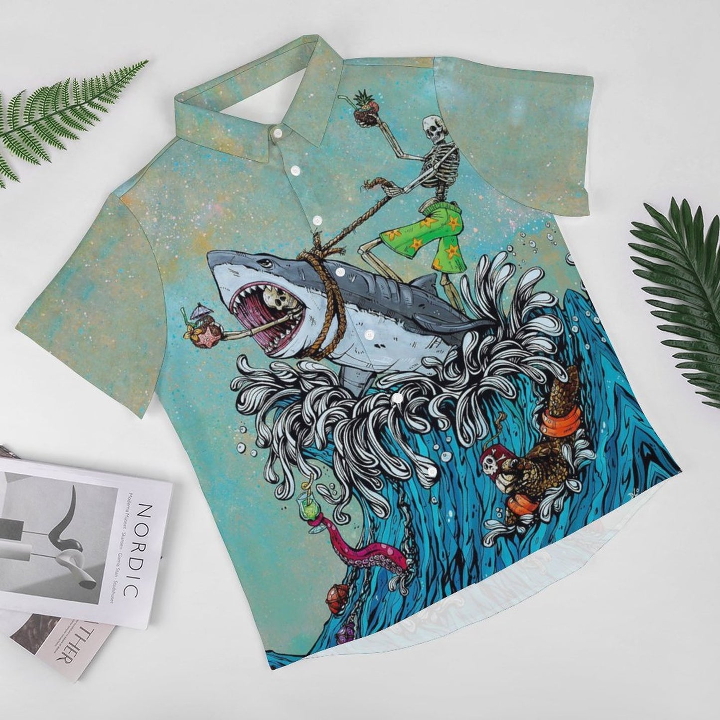 Men's Hawaiian Print Resort Shirt 2305103809