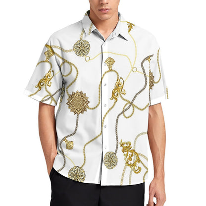 Men's Fashion Casual Printed Short Sleeve Shirts 2306100790