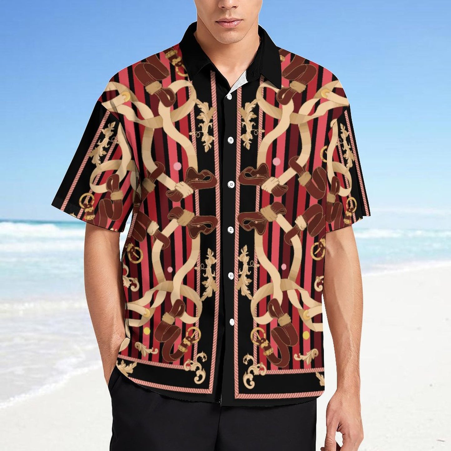 Men's Fashion Casual Printed Short Sleeve Shirts 2306101112