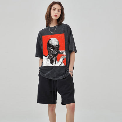 Unisex Vintage Solid Wash T-Shirts 2305104089