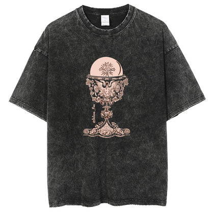 Unisex Vintage Solid Wash T-Shirts 2305103968