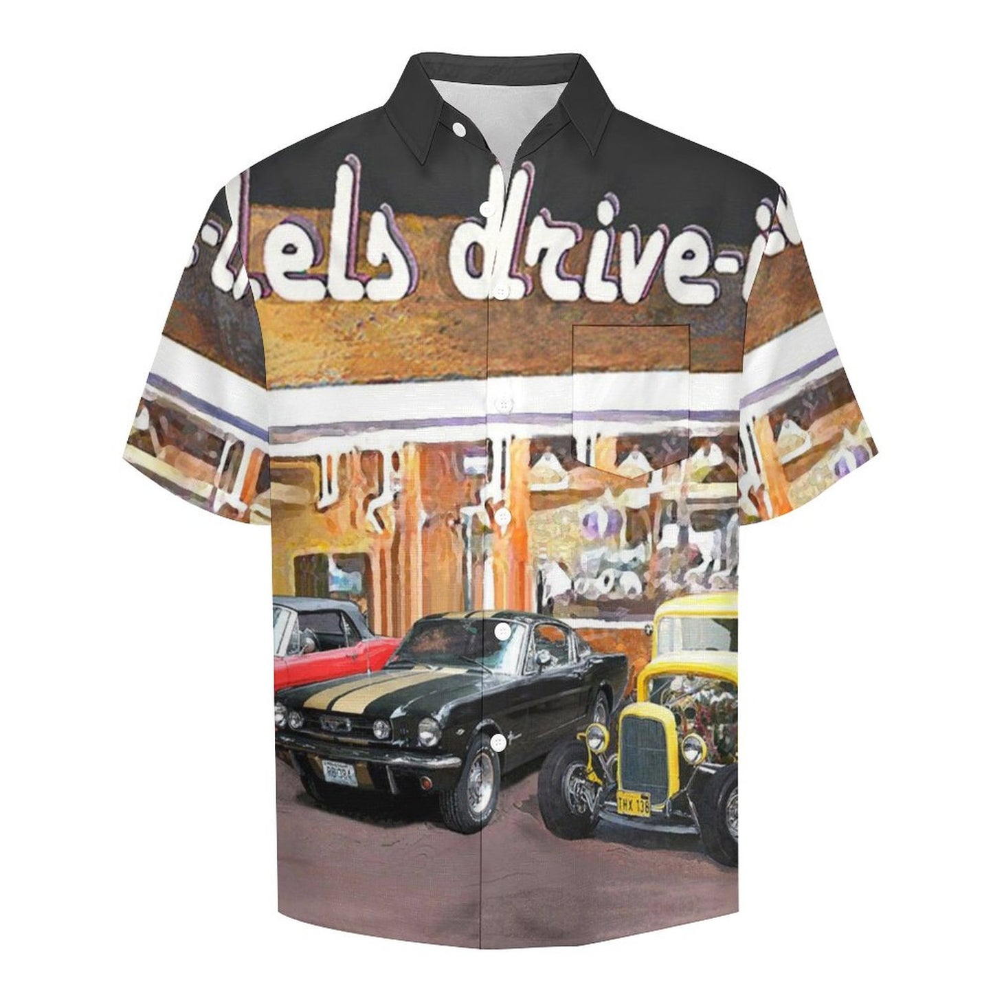 Men's Painted Print Vacation Hawaiian Shirt
