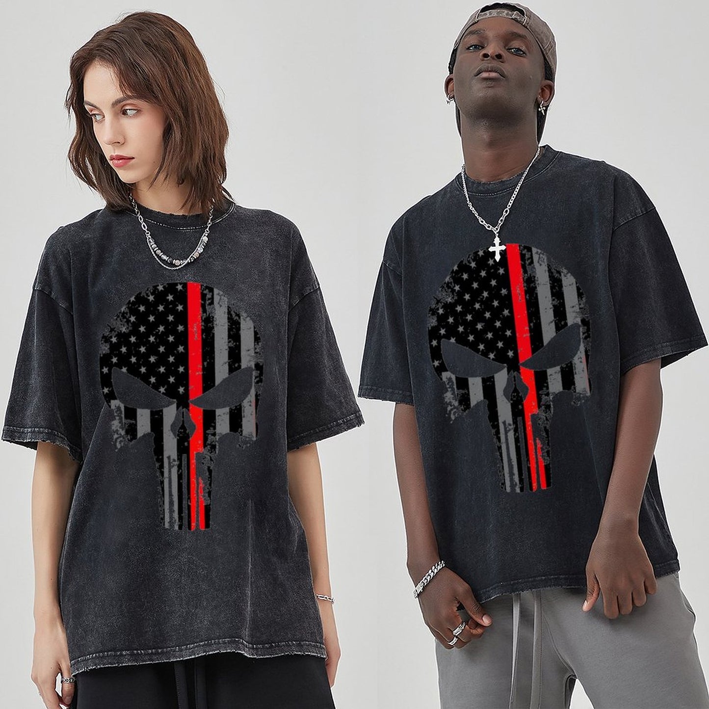 Unisex Vintage Solid Wash T-Shirts 2305104097