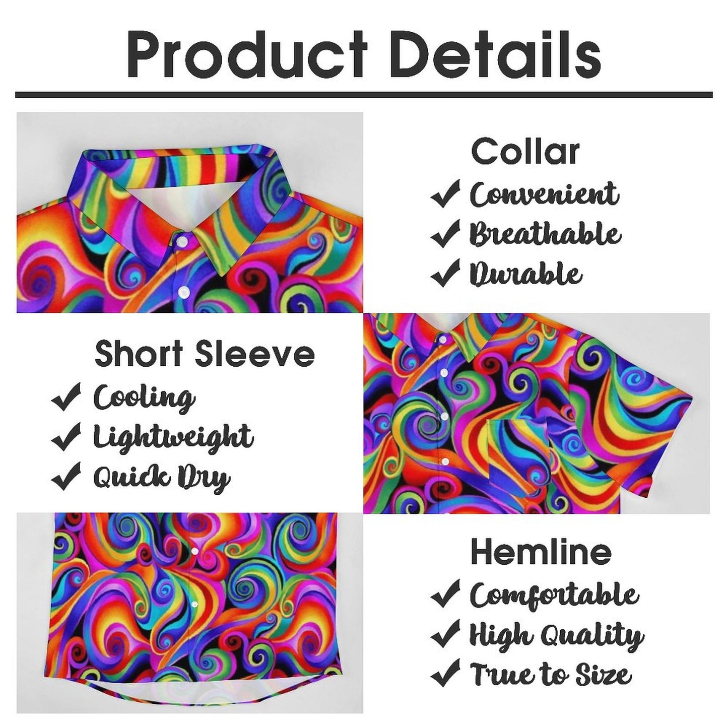 Men's Hawaiian Casual Short Sleeve Shirt 2306103186