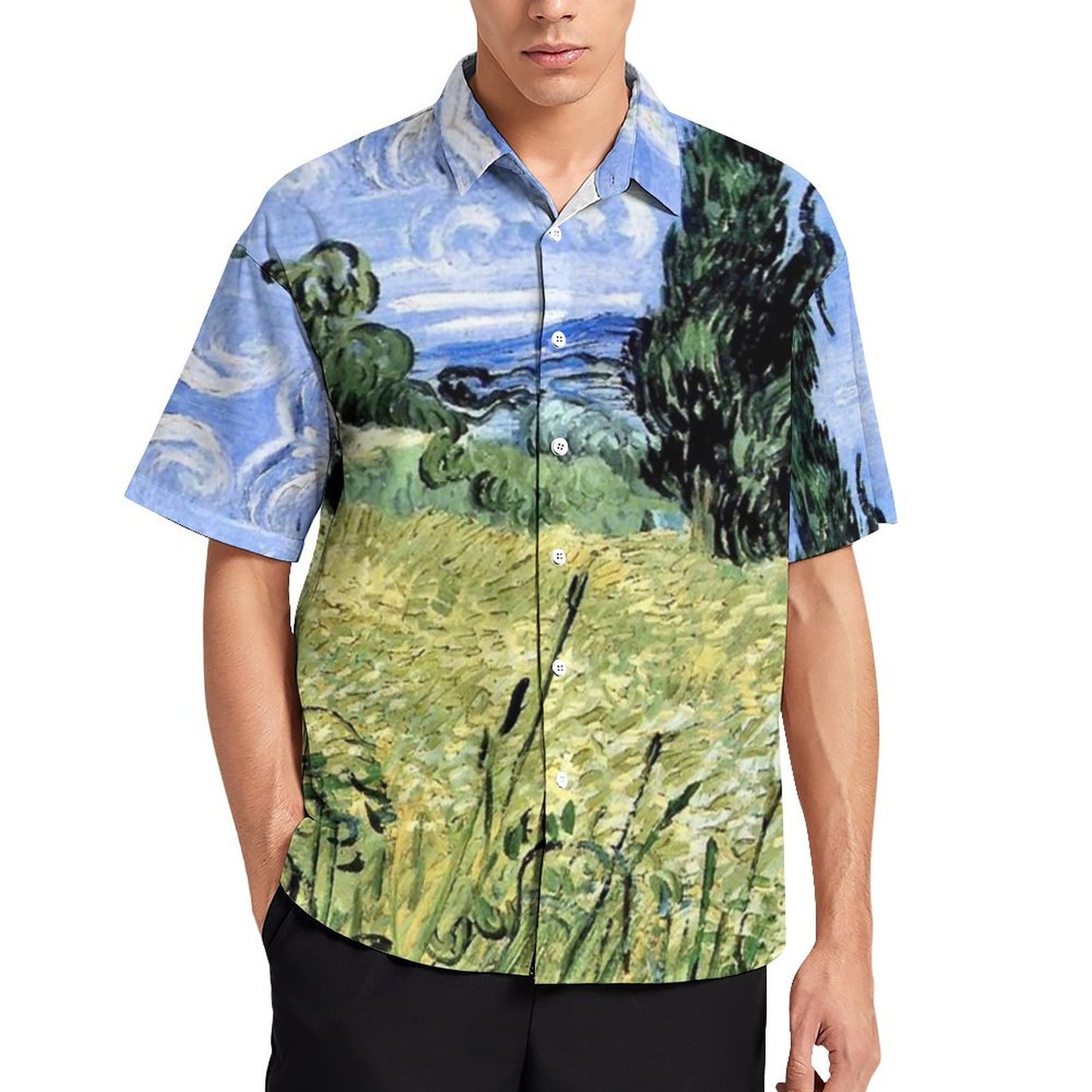 Men's Hawaiian Print Resort Shirt 2305101785