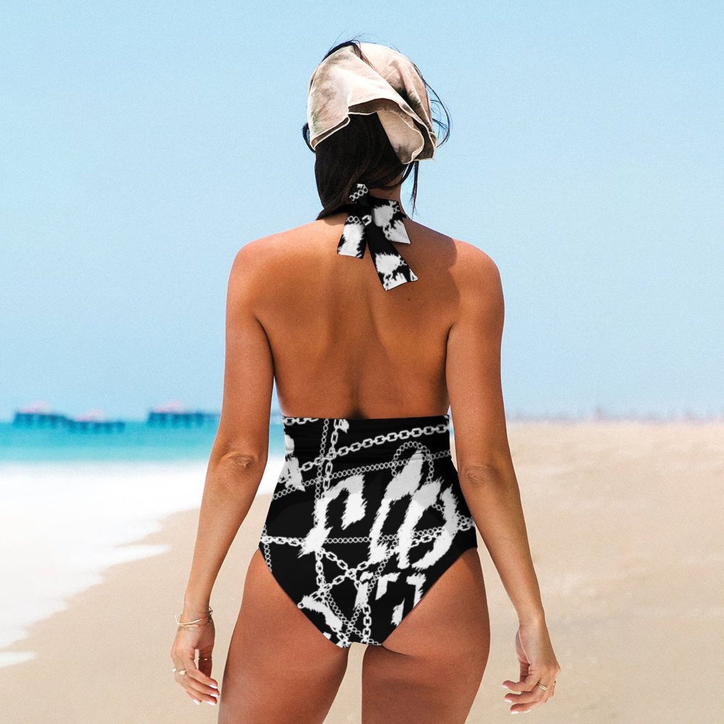 Casual Printed One Piece Swimsuit And Cover Up 2306101708