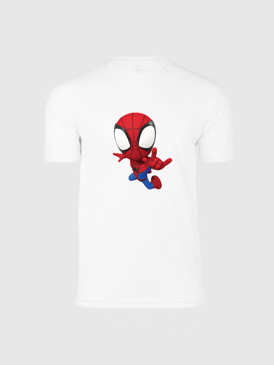 Men's Casual Spider-Man Printed Round Neck Short Sleeve T-Shirt