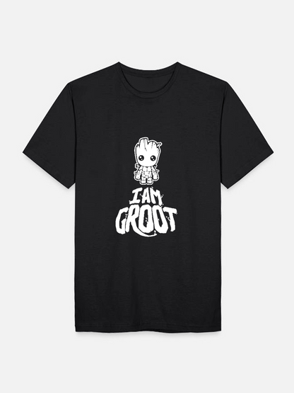 Men's Casual Groot Marvel Printed Round Neck Short Sleeve T-Shirt