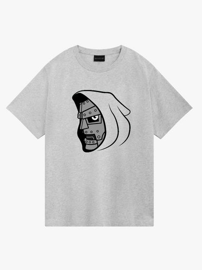 Women's Casual Doom Marvel Comics Printed Round Neck Short Sleeve T-Shirt