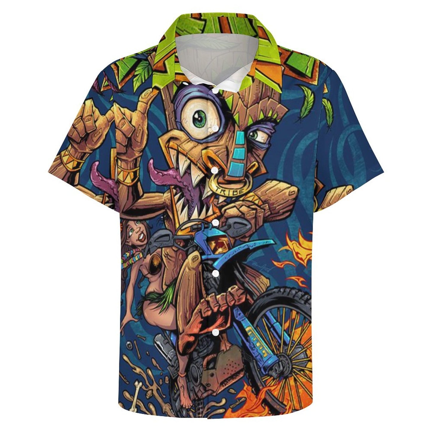 Men's Hawaiian Print Resort Shirt 2305101684