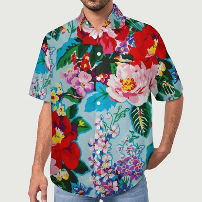 Men's Botanical Art Print Vacation Hawaiian Shirt 2305106644