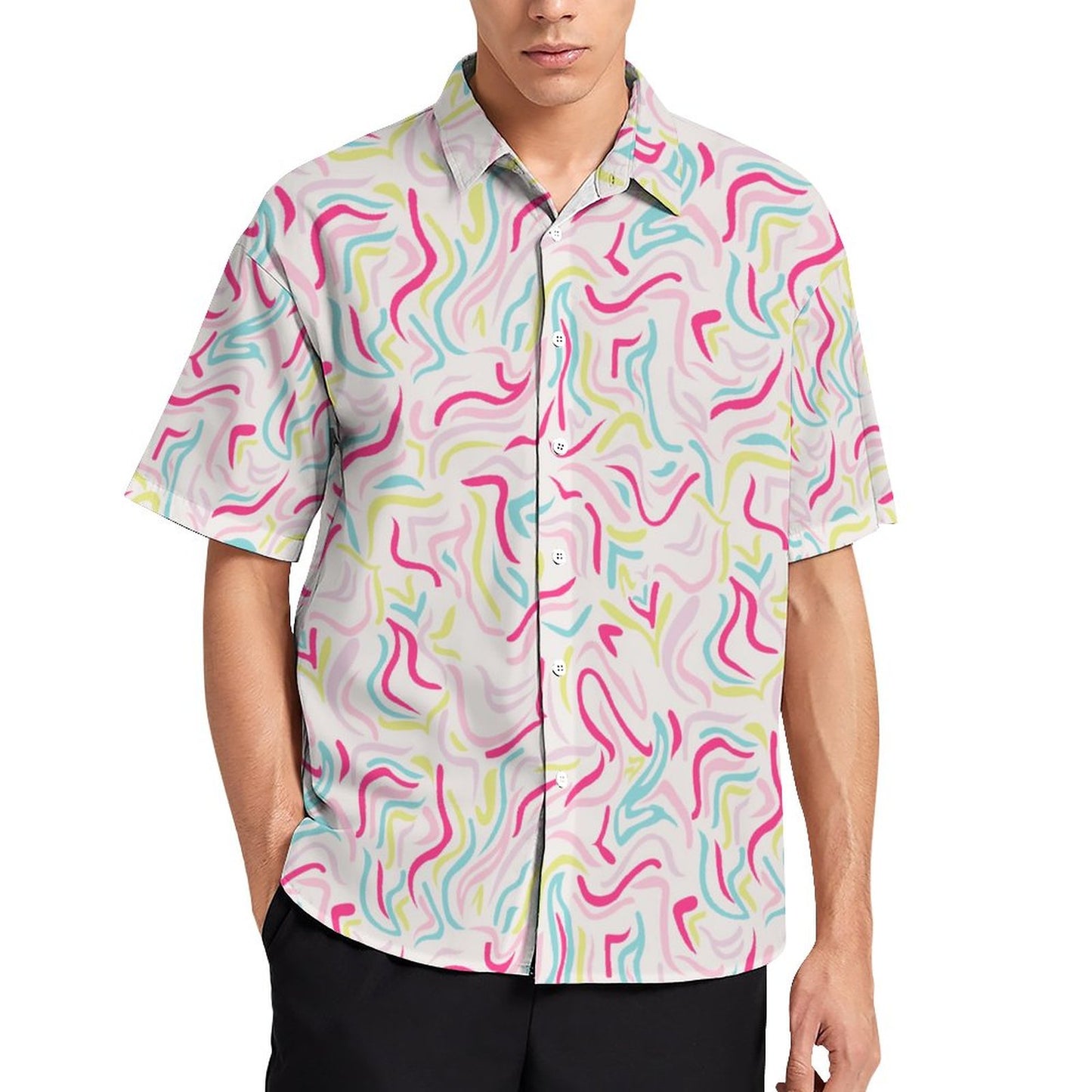 Men's Fashion Casual Printed Short Sleeve Shirts 2305107051