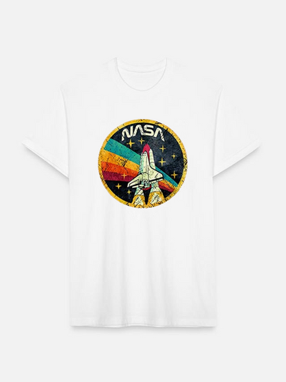 Unisex Round Neck Casual Printed Short Sleeve T-Shirt