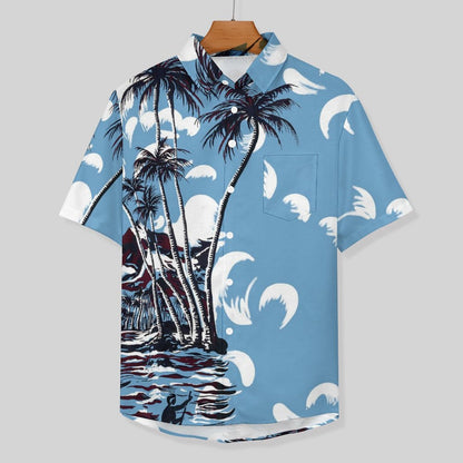 Men's Beach Botanical Print Vacation Hawaiian Shirt 2306104581