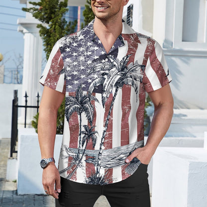 Men's Hawaiian Print Casual Shirt 2304107102