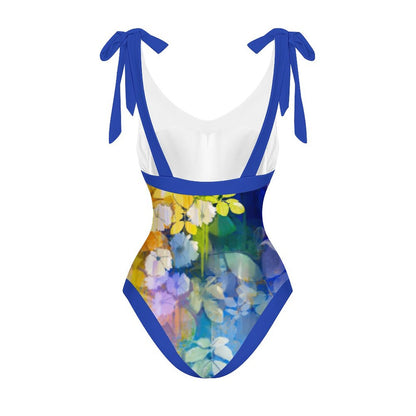 Casual Printed One-Piece Swimsuit And Cover Up 2305102424