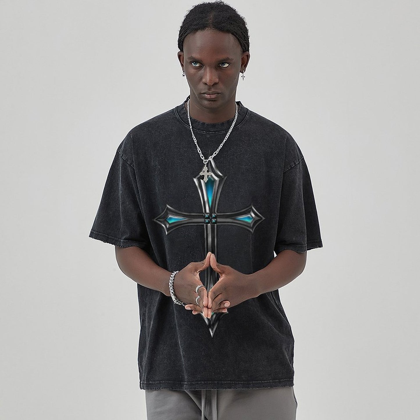 Unisex Vintage Solid Wash T-Shirts 2305103944