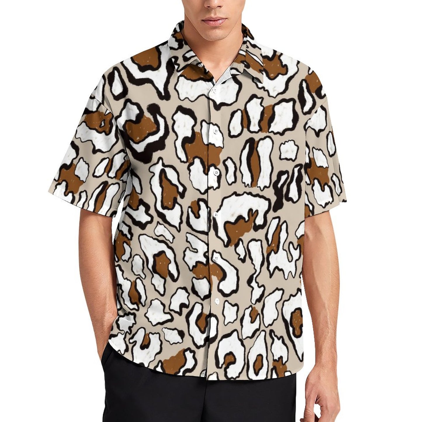 Men's Fashion Casual Printed Short Sleeve Shirts 2306104053