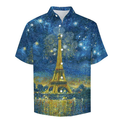 Men's Hawaiian Print Lapel Shirt 2304103199
