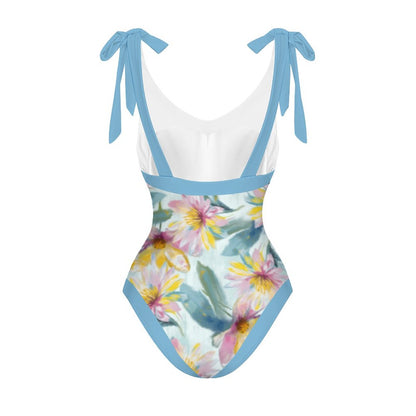 Casual Printed One-Piece Swimsuit And Cover Up 2305102829