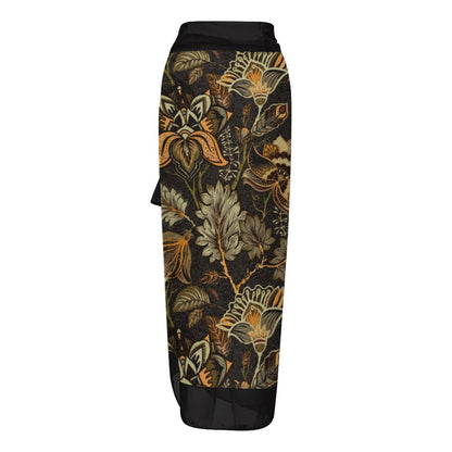 Casual Printed One-Piece Swimsuit And Cover Up 2305102742