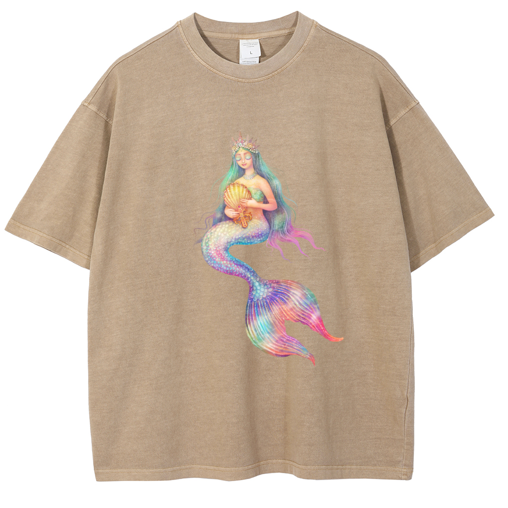 Mens Cotton Wash Solid T-Shirts Oversized Unisex Short Sleeve Streetwear Rap Hip Hop Basic Tee Tops