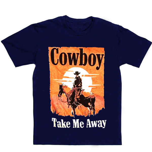 Cowboy Men's Casual Printed T-Shirt