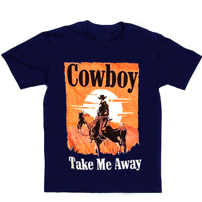 Cowboy Men's Casual Printed T-Shirt
