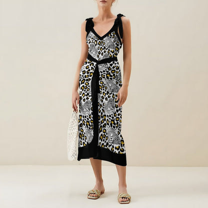Casual Printed One-Piece Swimsuit And Cover Up 2305102869