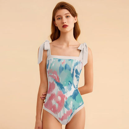 Fashion Printed One Piece Swimsuit And Cover Up 2305106054