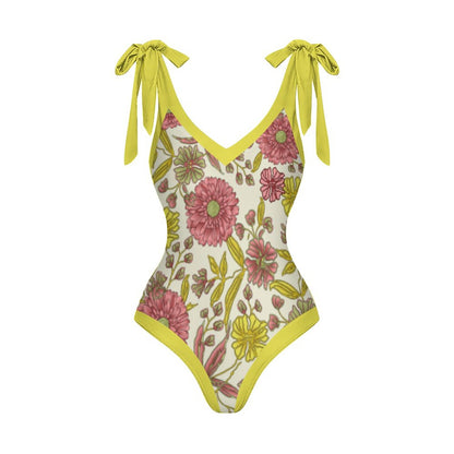 Casual Printed One-Piece Swimsuit And Cover Up 2305102407