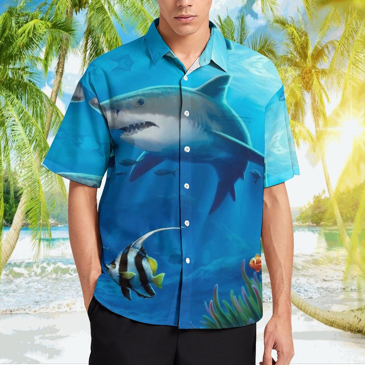 Men's Hawaiian Print Resort Shirt 2304108672