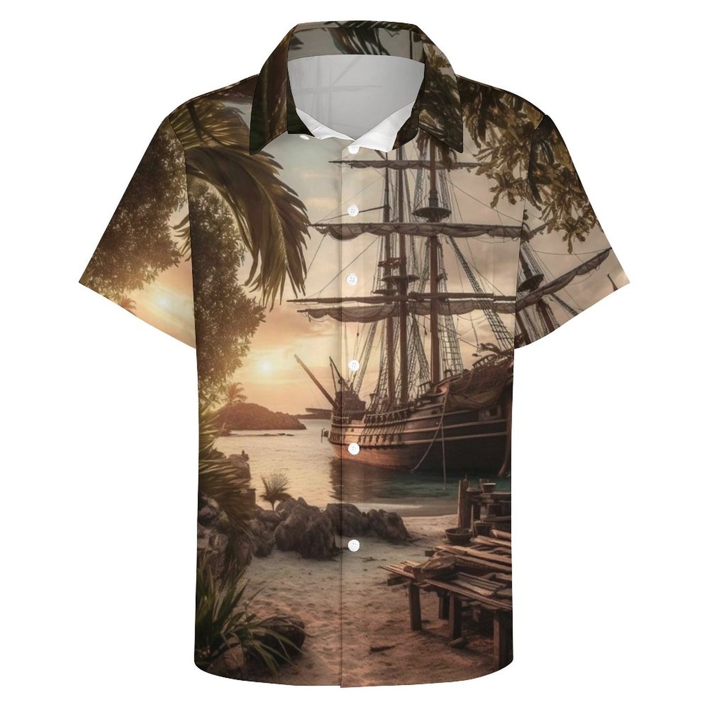 Men's Hawaiian Casual Short Sleeve Shirt 2306104247