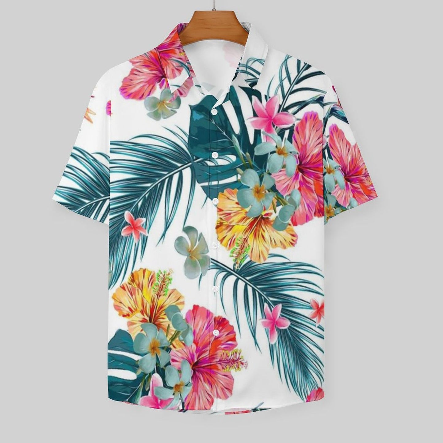 Men's Hawaiian Print Resort Shirt 2305101473