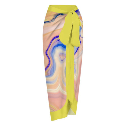 Casual Printed One-Piece Swimsuit And Cover Up 2305102426
