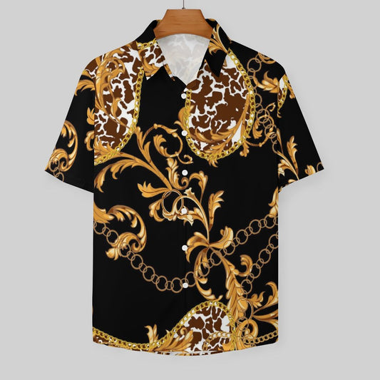 Men's Fashion Casual Printed Short Sleeve Shirts 2306105122