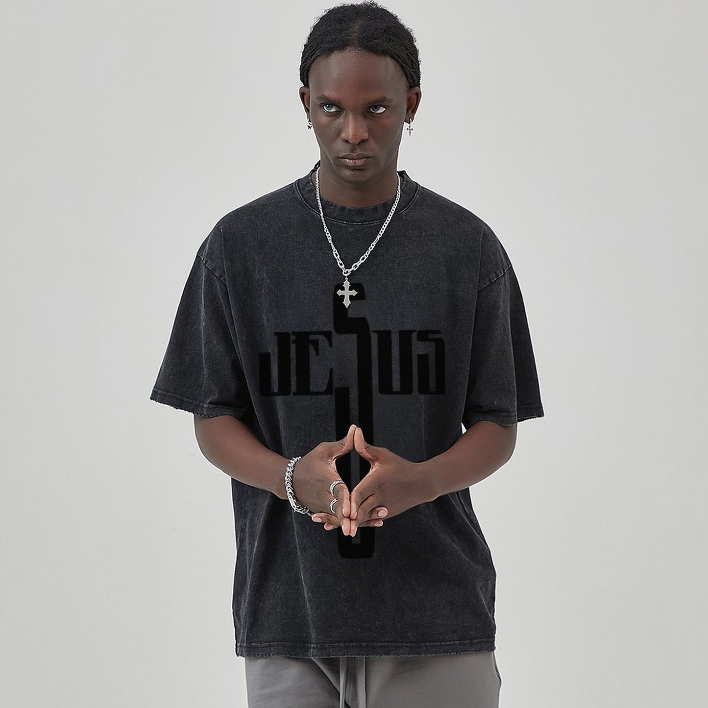 Unisex Vintage Solid Wash T-Shirts 2305103955