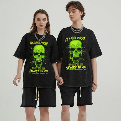 Unisex Vintage Solid Wash T-Shirts 2305104083