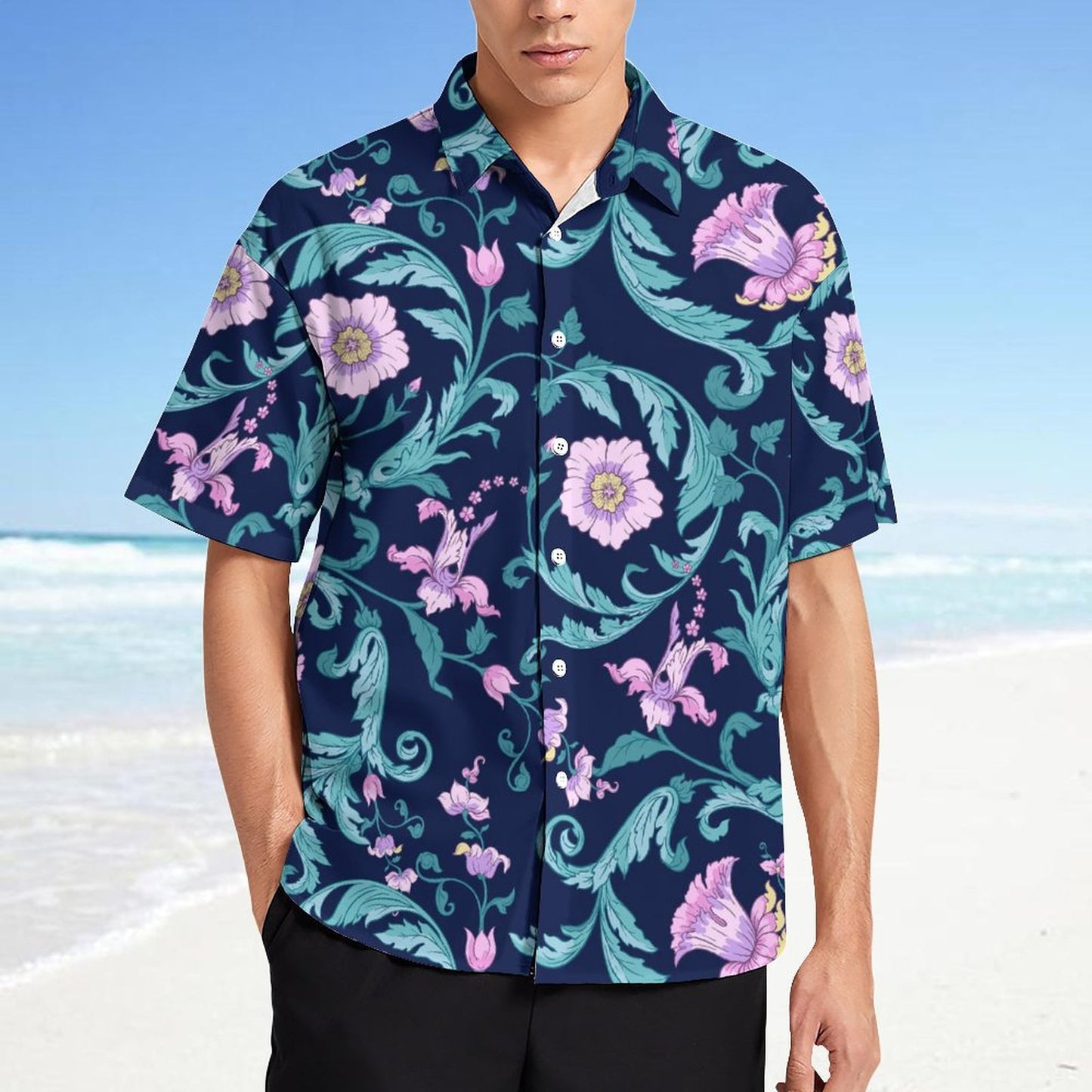 Men's Fashion Casual Printed Short Sleeve Shirts 2306100458