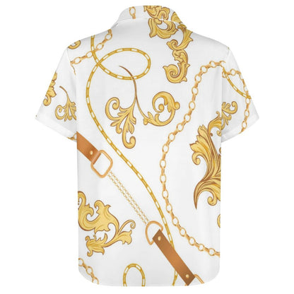 Men's Fashion Casual Printed Short Sleeve Shirts 2306100783