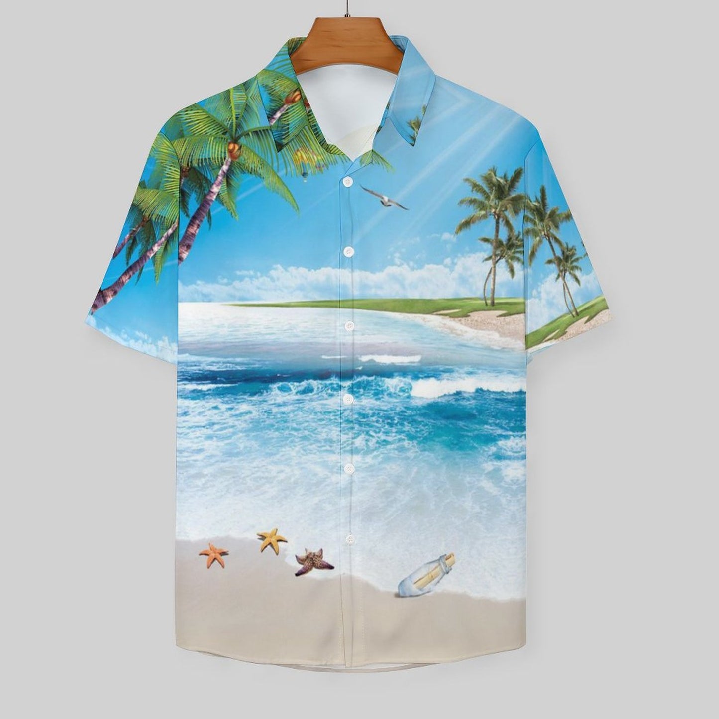 Men's Hawaiian Print Resort Shirt 2305101559