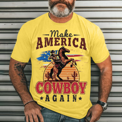Cowboys Men's Casual Printed T-Shirt