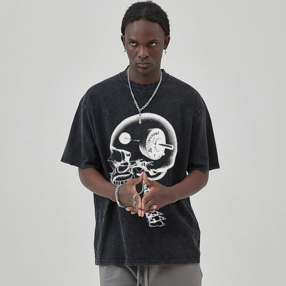 Unisex Vintage Solid Wash T-Shirts 2305104081