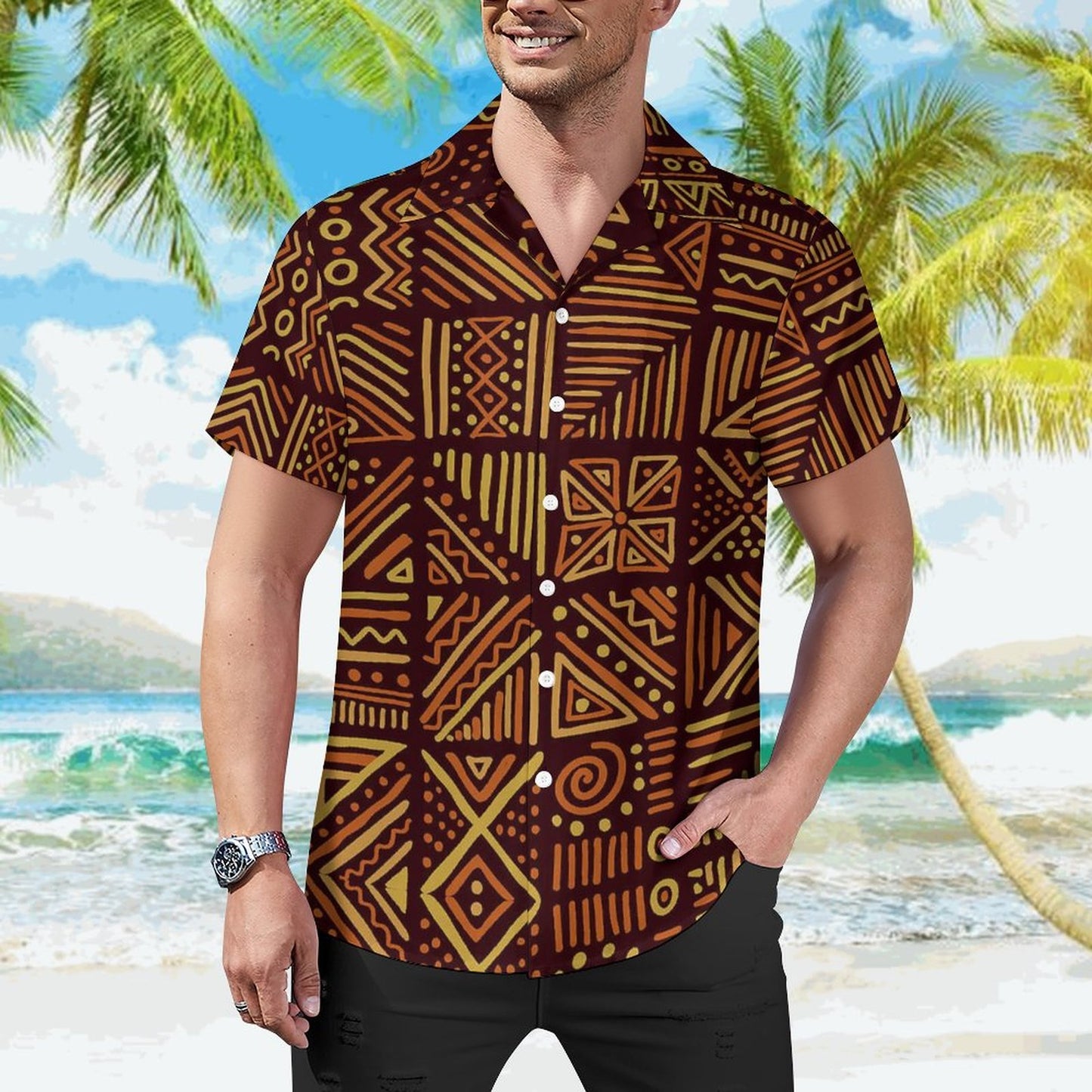 Men's Hawaiian Casual Short Sleeve Shirt 2305102396