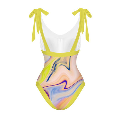 Casual Printed One-Piece Swimsuit And Cover Up 2305102426